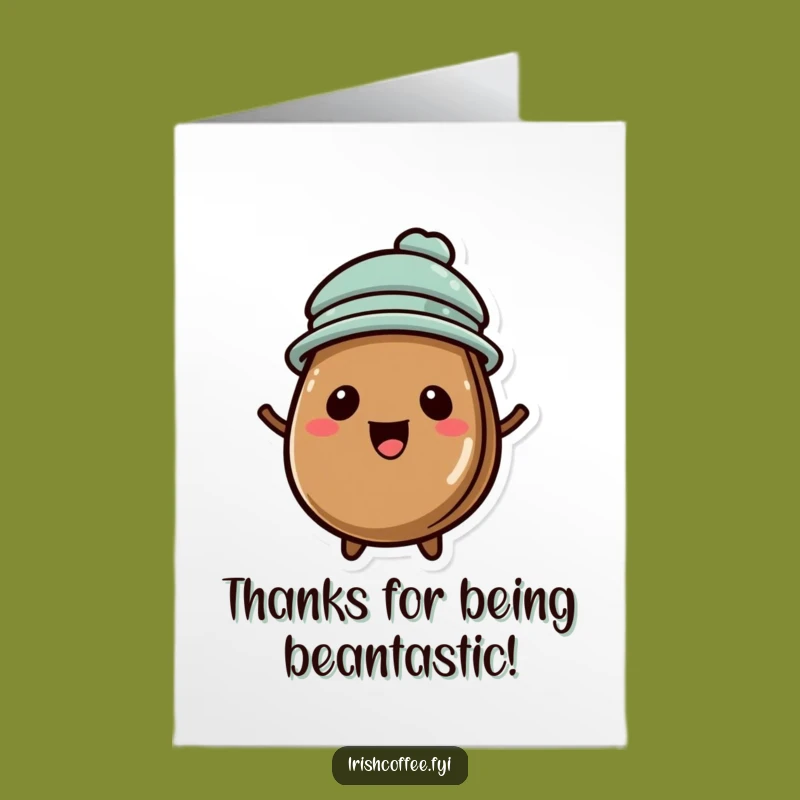 Free Printable Coffee Bean Thank You Card: Thanks a Latte! Funny Downloadable