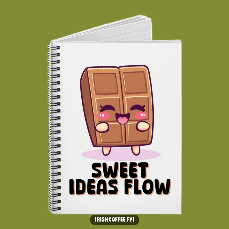 Funny Chocolate Notebook - Jot Down Ideas with This Humorous Wiggle Design