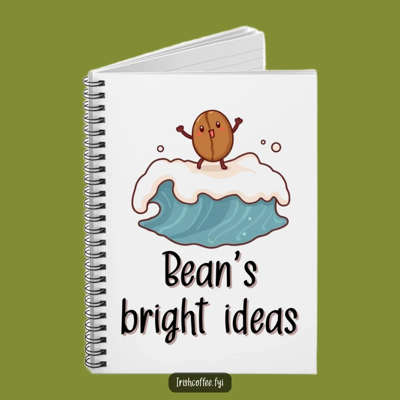 Funny Coffee Bean Wave Notebook: Jot Down Brew Ideas, A Humorous Gift