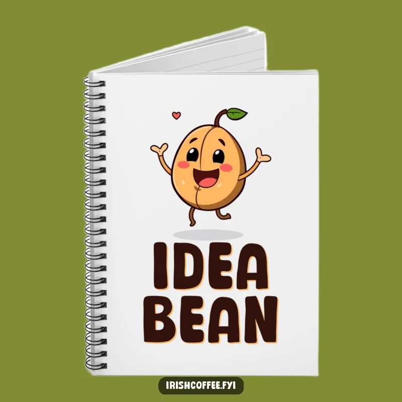 Funny Dancing Coffee Bean Notebook: Jot Down Ideas with Joyful Energy