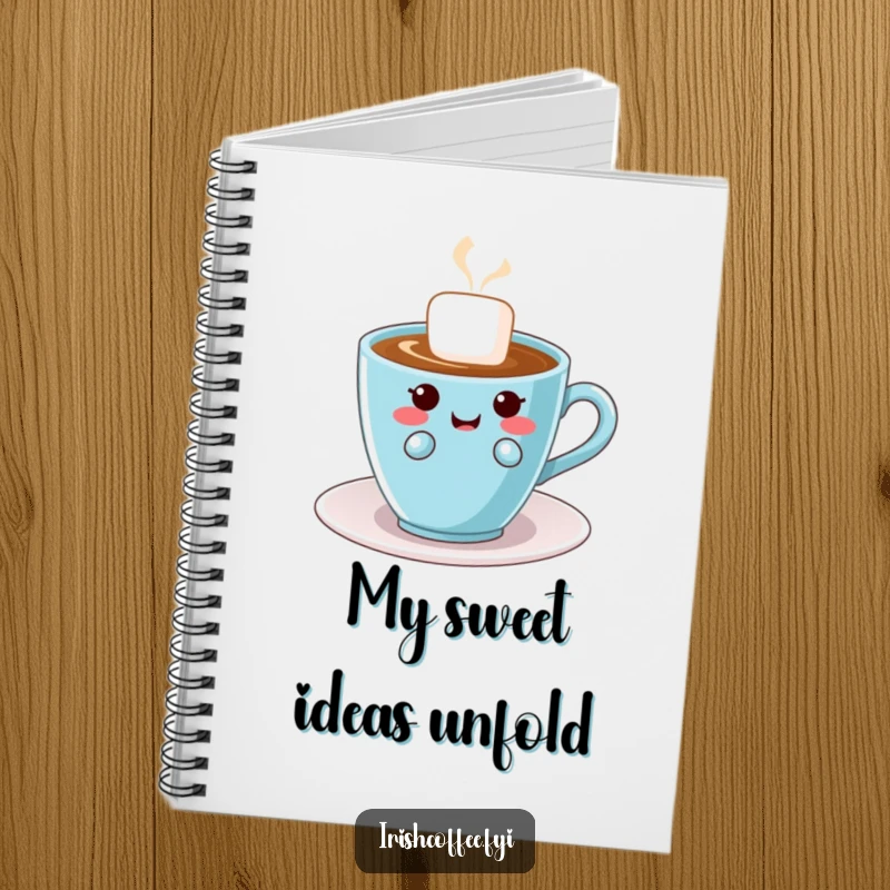 Funny notebook with a giggling sugar cube icon, inspiring creative writing and playful note-taking with a mischievous flair.