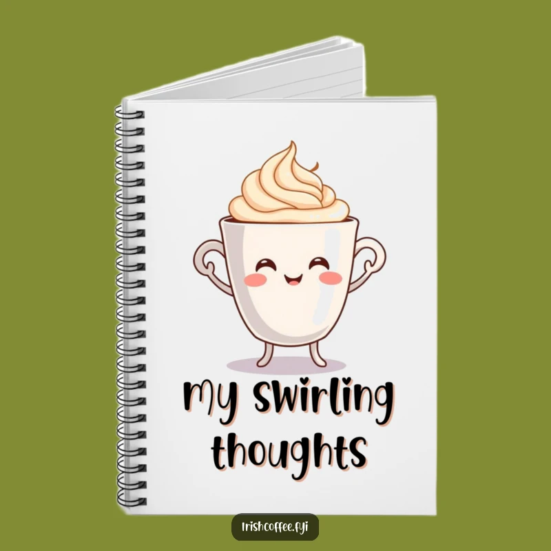 Funny Jigging Coffee Cup Notebook - Morning Notes, Hilarious Caffeine Gift
