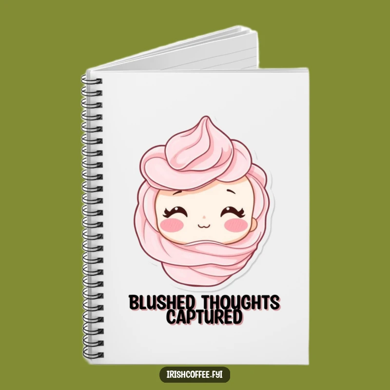 Funny Shy Whipped Cream Swirl Blush Notebook - Jot Down Sweet Ideas!
