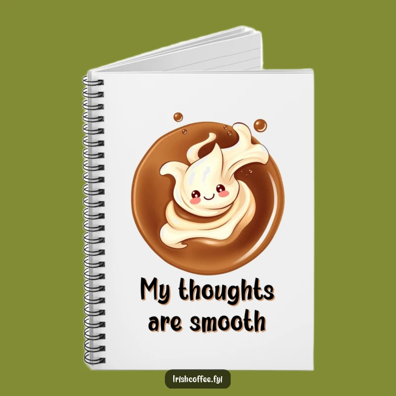 Funny Smiling Cream Splash Notebook - Elegant Notes, Perfect Funny Gift