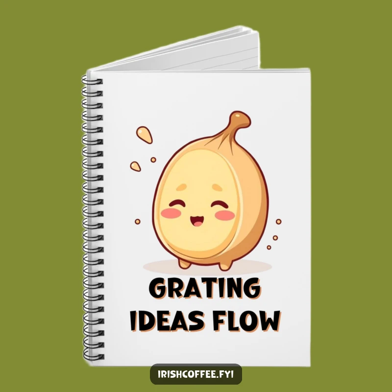 Funny Winking Nutmeg Grates Itself Notebook - Jot Down Witty Plans!