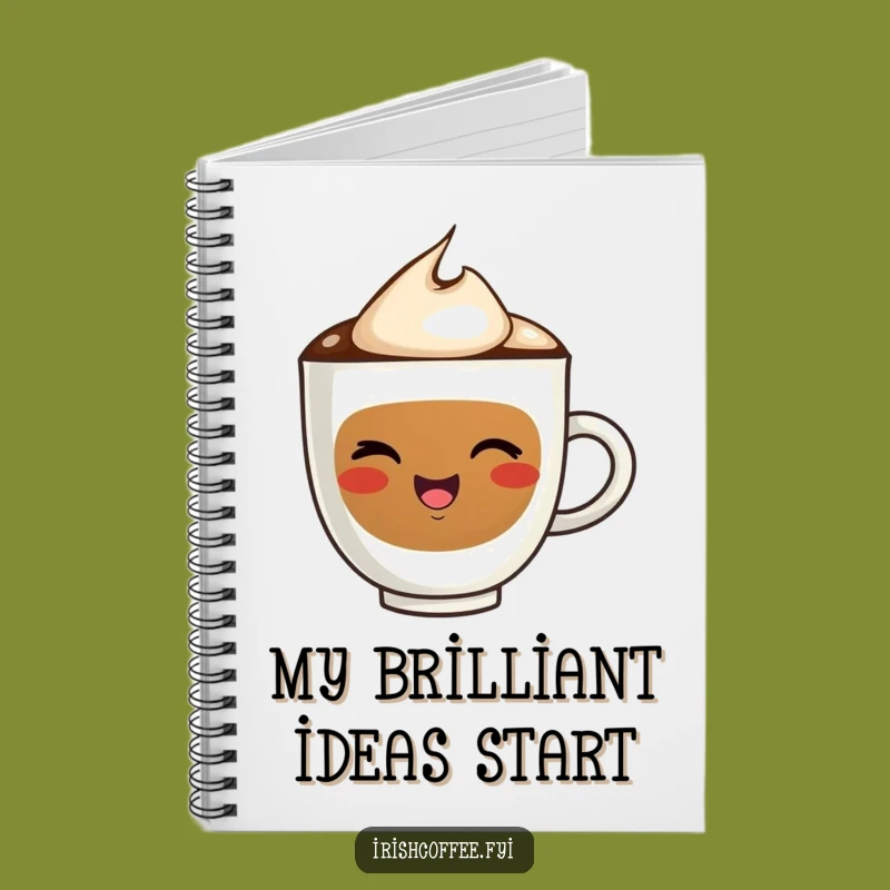 Funny Notebook: Winking Coffee Cup Cover, Your Hilarious Journal for Ideas and Giggles