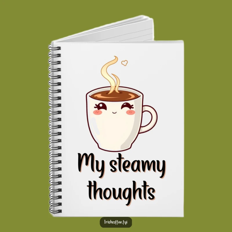 Funny Winking Coffee Mug Notebook - Jot Down Ideas with Caffeine Inspiration