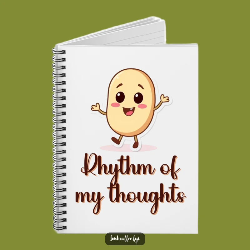 Funny Coffee Bean Notebook - Jolly Tap Dancer, Gift for Notes