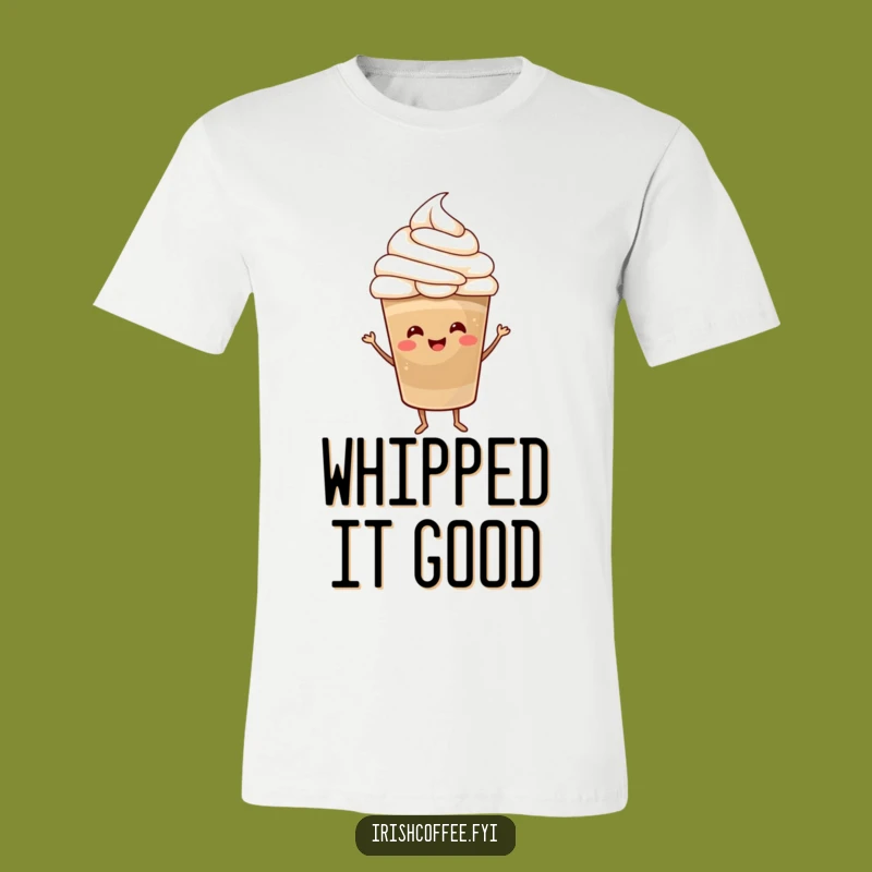 Funny Coffee Dance T-Shirt - Happy Whipped Cream Cup Tee, Perfect Funny Gift for Coffeeholics
