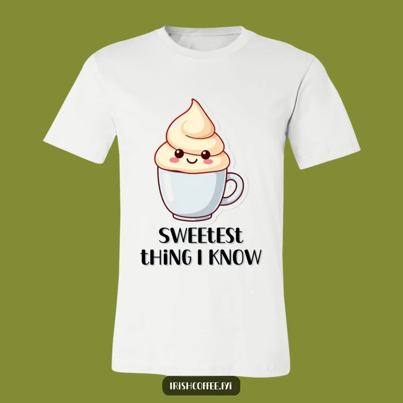 Funny Cream Dollop Character T-Shirt - Wearable Humor & Cute Swirl Design