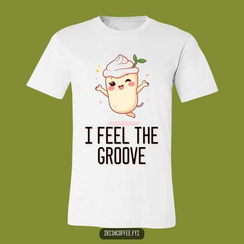Funny Cream Liqueur Dancing T-Shirt: Lively Spirit Character Tee, Great Funny Gift!