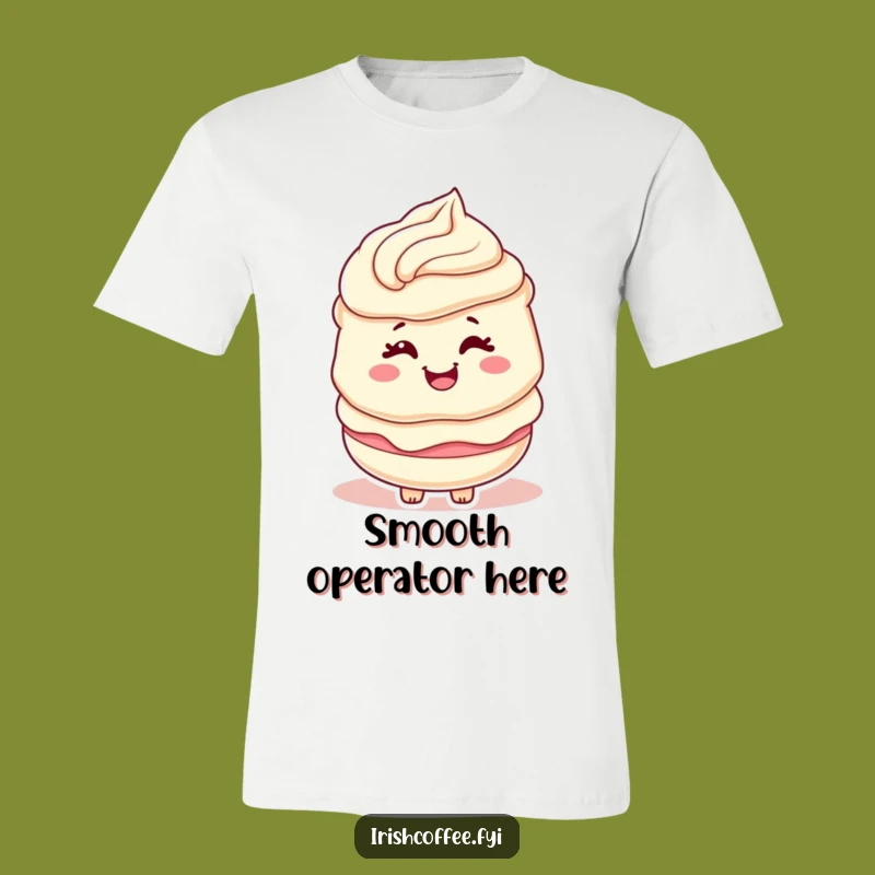 Funny T-Shirt with a Winking Cream Layer Character a Sweet Gift