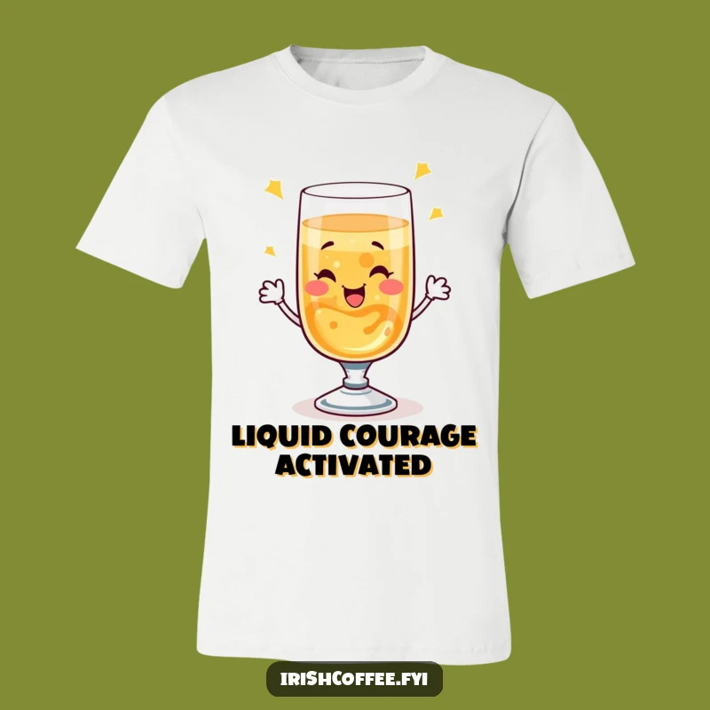 Funny Whiskey Toast T-Shirt: Winking Happy Glass, Hilarious Gift for Drinkers