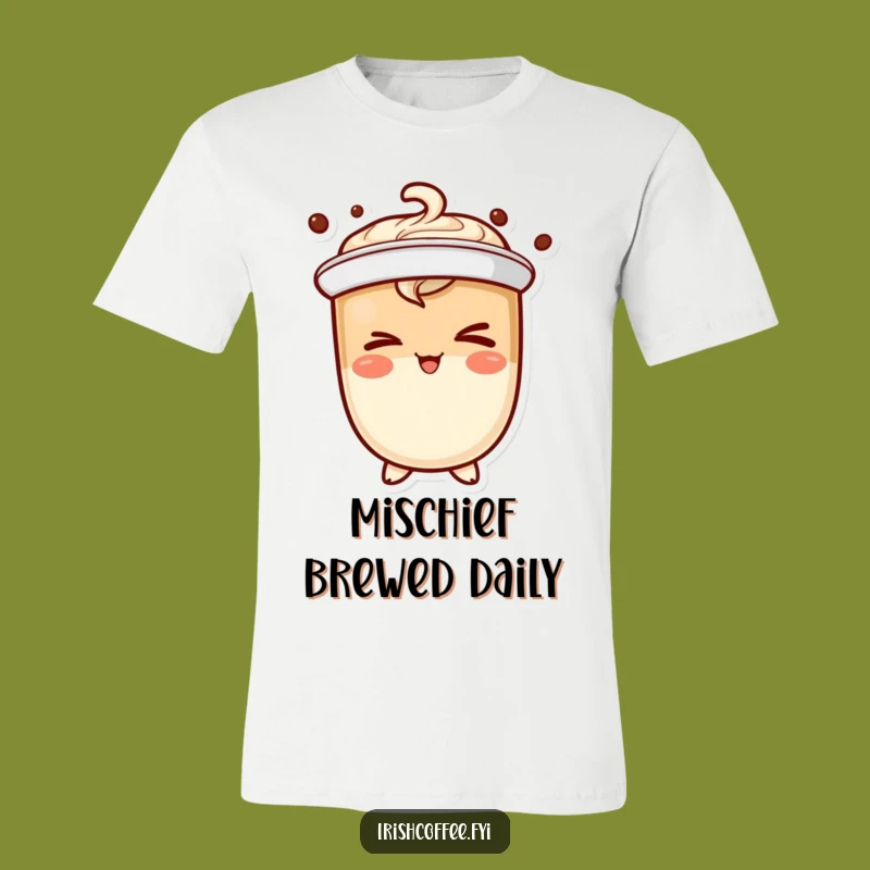 Funny Winking Coffee T-Shirt: Cheeky Apparel for Playful Mornings