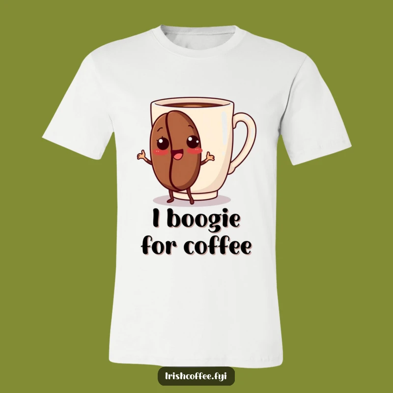 Funny Dancing Coffee Bean T-Shirt - Wear Your Coffee Groove, Great Funny Gift