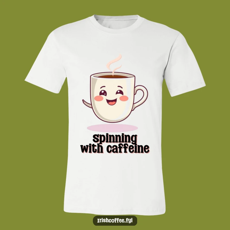 Funny Espresso Cup Spin T-Shirt: Wear Your Playful Coffee Spirit