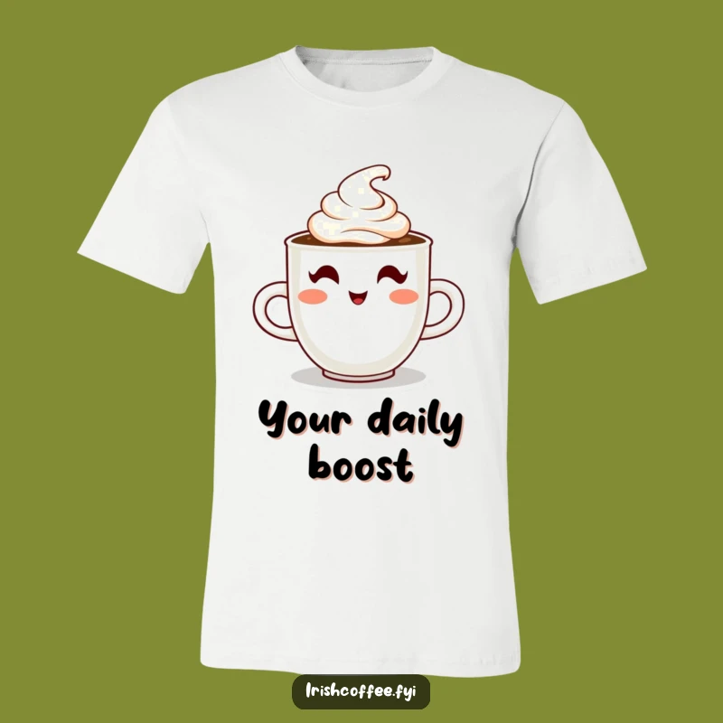 Funny Coffee Wink T-Shirt: Steaming Character Creamy Tee Gift