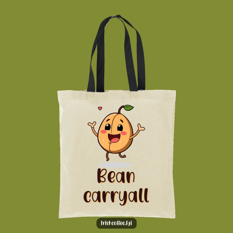 Funny Dancing Coffee Bean Tote Bag: Carry Your Essentials with Joyful Energy