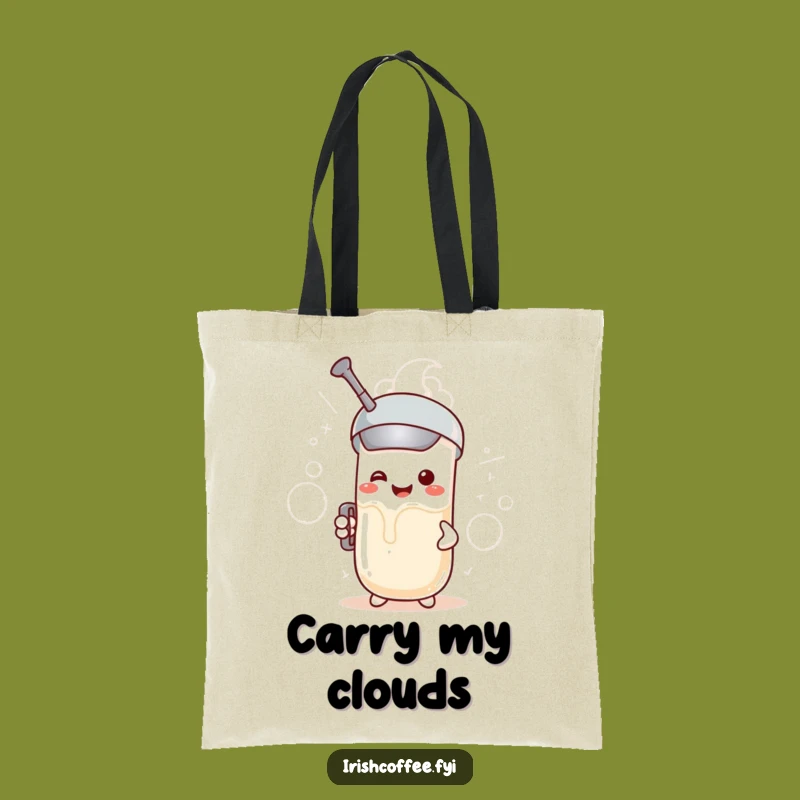 Funny Milk Frother Tote Bag: Coffee Lover Accessory, Great Humorous Gift