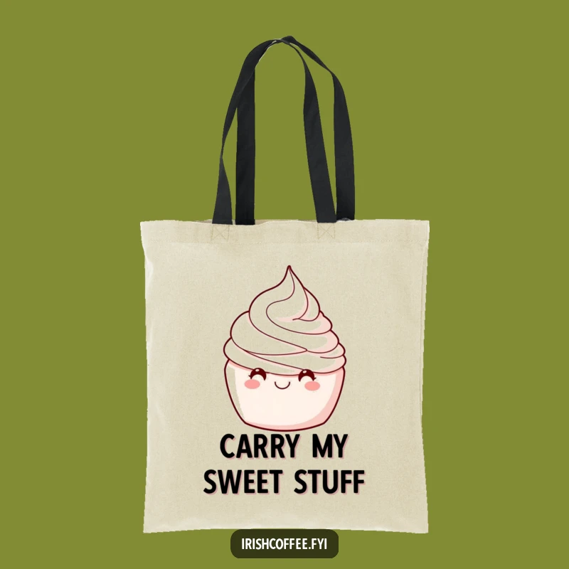 Funny Whipped Cream Wink Tote Bag: Carry Your Essentials with Delightful Style!
