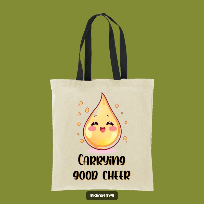 Funny Whiskey Tote Bag - Carry Your Spirits with This Humorous Droplet Design