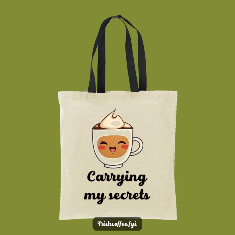 Funny Tote Bag: Winking Coffee Cup, Your Stylish and Humorous Carry-All Companion