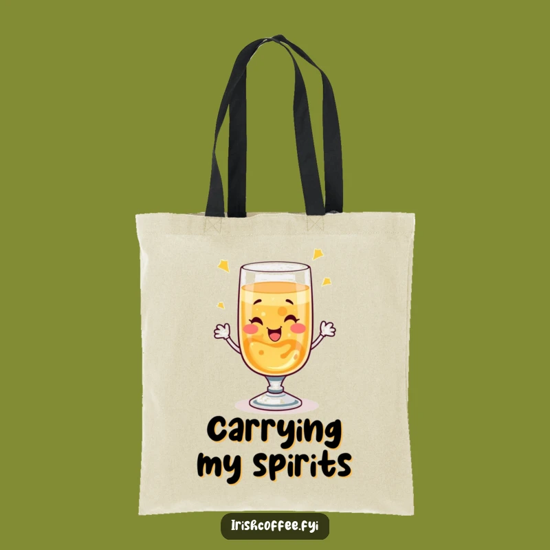 Funny Whiskey Toast Tote Bag: Chic Wink Glass, Practical & Hilarious Gift Idea