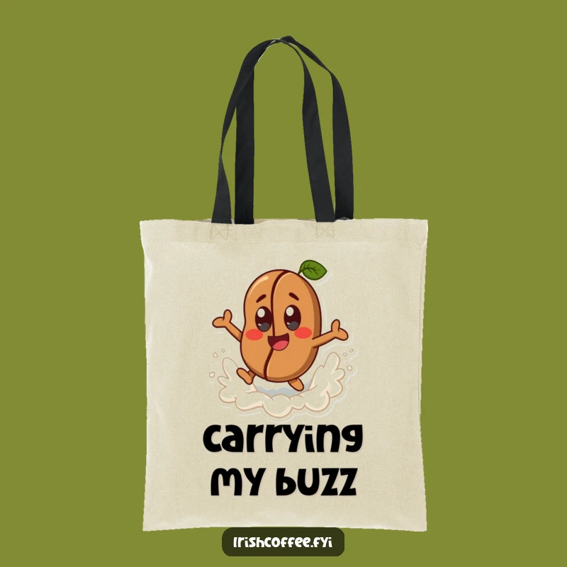 Funny Coffee Bean Tote Bag - Joyful & Practical Caffeine Carryall