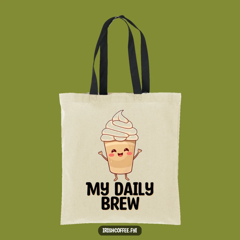 Funny Coffee Dance Tote Bag - Durable Whipped Cream Cup Bag, Perfect Funny Gift for Shoppers
