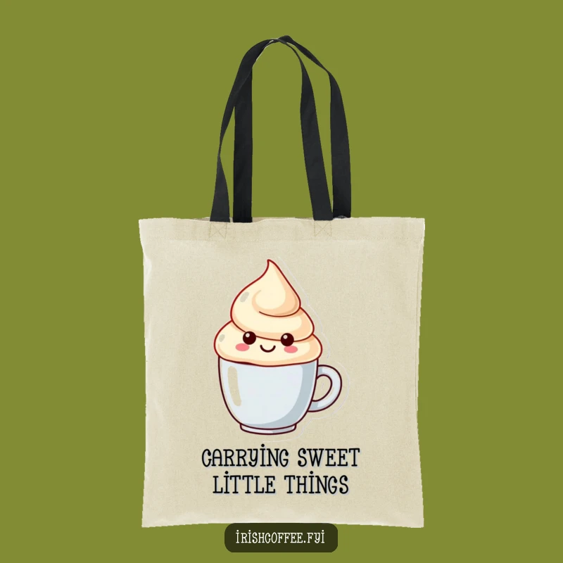 Funny Cream Dollop Tote Bag - Stylish & Humorous Character Carry-All