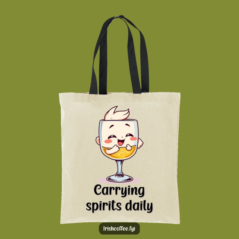 Funny Giggling Whiskey Glass Clinking Tote Bag: Carry Your Cheers!
