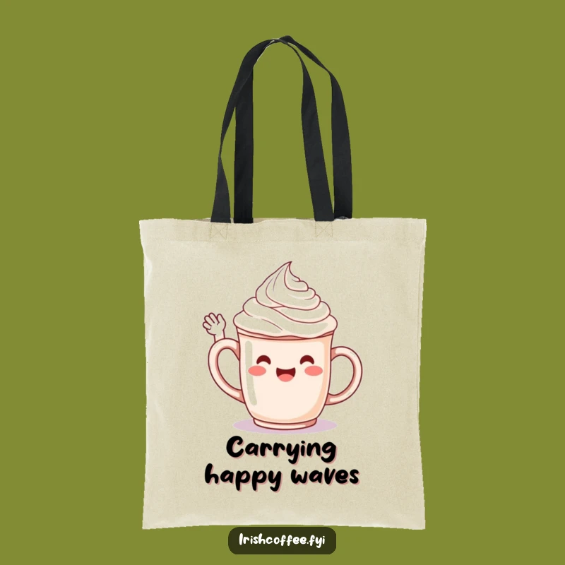 Funny Whipped Cream Tote Bag - Carry Your Cheer - Perfect Funny Gift