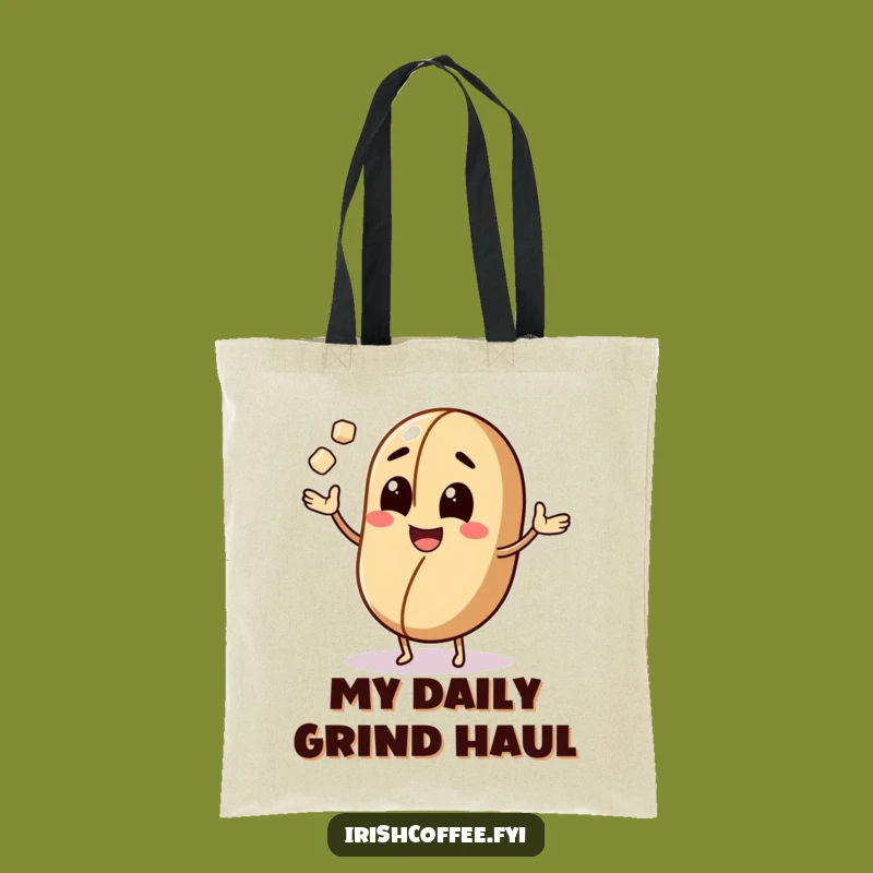 Funny Coffee Bean Juggling Tote Bag: Carry Your Energy and Laughs